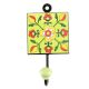 Pea Green Leaf Flower Ceramic Tile Hook