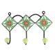 Green Ceramic Floral Tile Hook Online