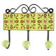 Pea Green Tiny Flower Ceramic Tile Hook