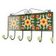Forest Green Flower Ceramic Tile Hook