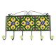Forest Green With Yellow Flower Ceramic Tile Hook Online