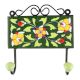 Pea Green Leaf Floral Ceramic Tile Hook