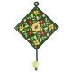 Forest Green wheel Flower Ceramic Tile Hook