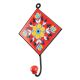 Sunflower Ceramic Tile Hook in Red