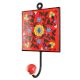 Red With Yellow Wheel Flower Ceramic Tile Hook
