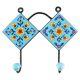 Turquoise Tiny Flower Ceramic Tile Hook