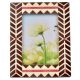 Brown and White Zig Zag Photo Frame