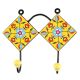 Yellow Ceramic Tiny Flower Tile Wall Hook 