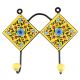 Ceramic Flower Tile Hook in Yellow