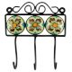Lime Green Floral Ceramic Tile Hook Online