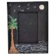 Black Handpainted Evenening Beach Scene Photo Frame