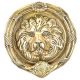 Brass Lion Head With Flower Crown Door Knocker