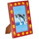 Yellow Color Beach Style Sea Creatures On Red Photo Frame