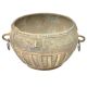Tribal Etched Design On Brass Bowl With Ring Handles