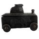 Handcrafted Old Nandi Wooden Box  With Wheels For Storage
