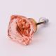 Pink Glass Square Cut Cabinet Knob