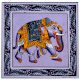 Handmade Card -Miniature painting of Elephant on silk cloth