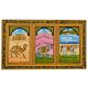 Handmade Miniature painting of decorative Elephant â€“Horse-Camel Trio