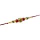 Traditional Meenakari Rakhi with Red-Green Beads Rakhi
