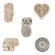 Set of 5 Piece New Wooden Printing Block