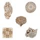 Set of 5 Piece New Wooden Printing Block
