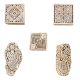 Set of 5 Piece New Wooden Printing Block