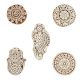 Set of 5 Piece New Wooden Printing Block