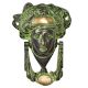 Handcrafted Brass Woman's Head Door Knocker With Patina