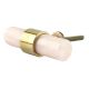 Milky White Resin And Brass Tube Cabinet Knob