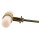 Milky White Resin And Brass Tube Cabinet Knob