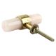 Milky White Resin And Brass Tube Cabinet Knob