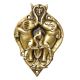 Handmade Brass Demon face in Two elephant Trunk Door Knocker
