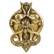 Handcrafted  Brass Demon Two Elephants Dragon Head Door Knocker