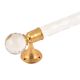 Globe Crystal Modern Pole Finials With Crystal Towel Pole