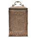 Long Copper Repousse Floral Canister With Latch And Handle