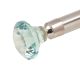 Blue Cut Crystal Curtain Rod Finials Glass For Curtain Rod In Pair