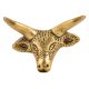 Brass Steer Head With Horns Drawer Knob