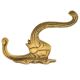 Brass Elephant Head With Trunk Raised  Wall Hook