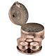 Copper Engraved Betel Box in Stupa-form with Internal Copper Containers