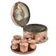 Handmade Embossed Copper Betel Nut Pandan Box With Lock Handle