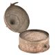 Handcrafted Stupa Form Repousse Decoration Copper Paandan With Lock Handle