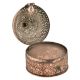 Indian Stupa Form Embossed Design Copper Paandaan Or Betal Nut Box With Lock Handle