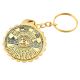 Brass Metal Perpetual Calendar Keychain With Taj Mahal