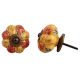 Brown Red Flower Knob