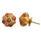 Brown Red Flower Knob