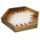 Wooden Hexa Tray With Camicle Designe