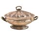 Engraved Rice Bowl With Delicate Design On The Lid And Handles