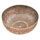 Copper Engraved Floral Design Handmade Copper Bowl