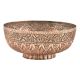 Copper Engraved Floral Design Handmade Copper Bowl