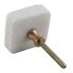 White Stone Square Cabinet Knobs Online